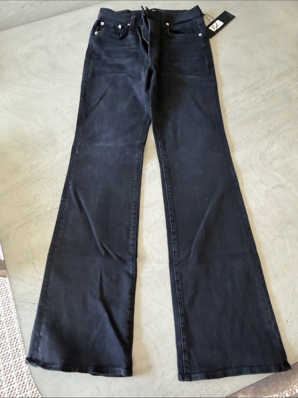 Edwin Black Flared Wide-Leg Jeans